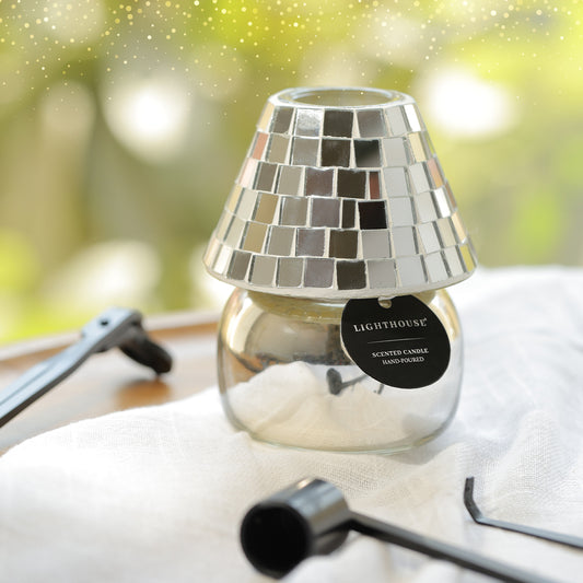 Disco Vibes Lamp Scented Candle - Mosaic Silver