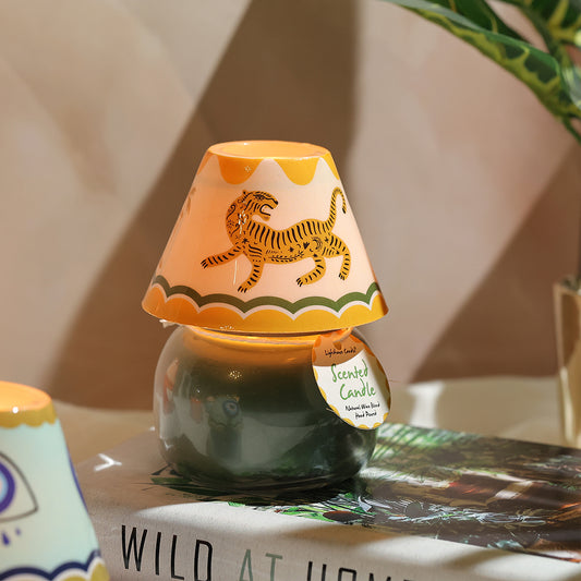 Boho Glass Lamp Scented Candle - Tiger Trail