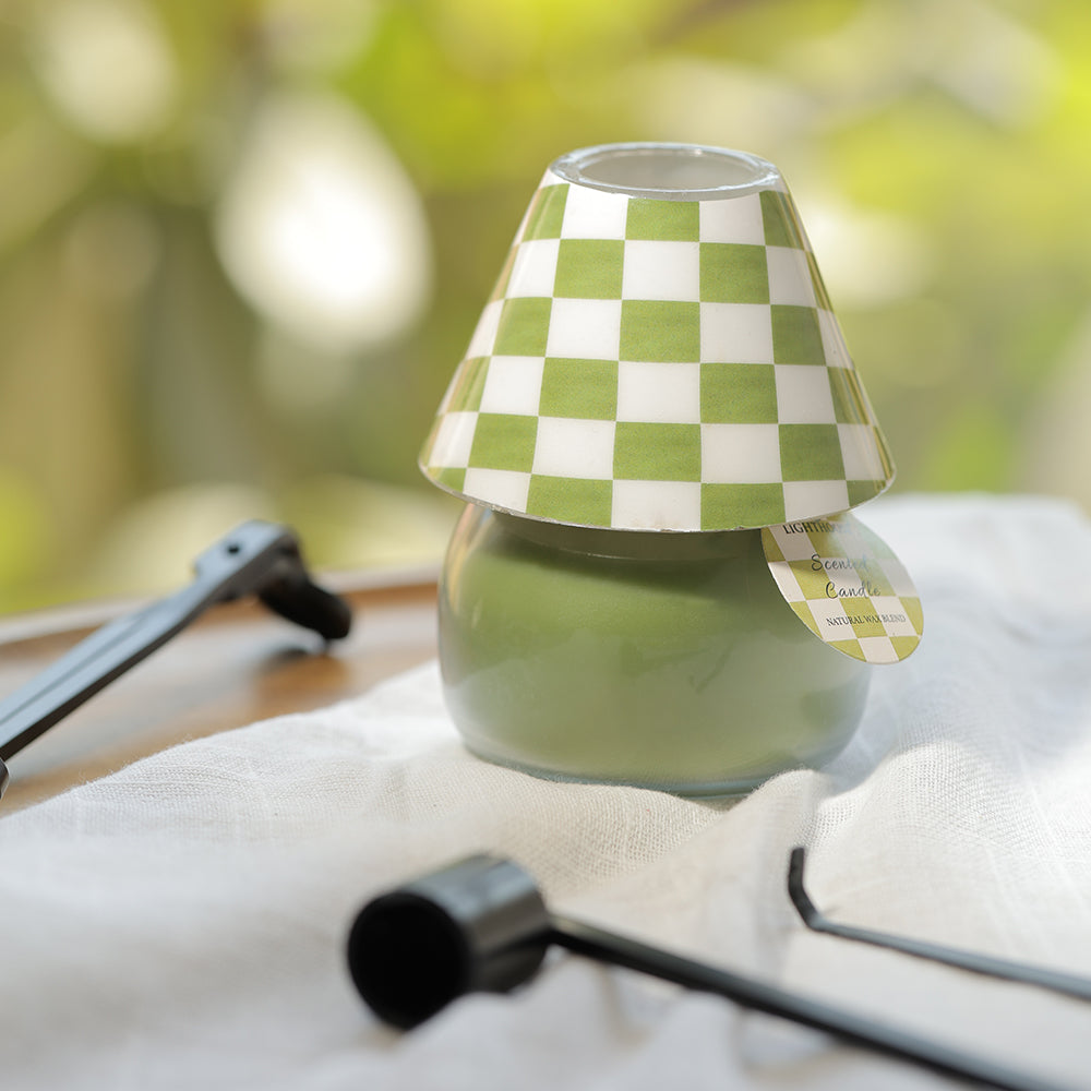 Scented Candle Online India Lighthouse Candle Scented Candle Checkered Charm Lamp Candle - Green Tea Jasmine Aroma Candle for Decoration