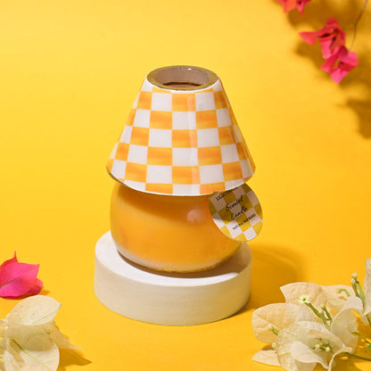 Scented Candle Online India Lighthouse Candle Scented Candle Checkered Charm Lamp Candle - Peach Ginger Aroma Candle for Decoration