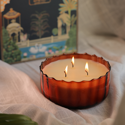 Scented Candle Online India Lighthouse Candle Scented Candle Lush Glass Scented Candle - Peach & Apricot Aroma Candle for Decoration