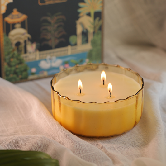 Scented Candle Online India Lighthouse Candle Scented Candle Lush Glass Scented Candle - Vanilla Caramel Aroma Candle for Decoration