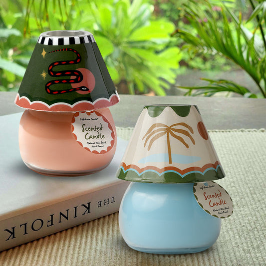 Scented Candle Online India Lighthouse Candle Scented Candle Scented Candle Lamps - Pack of 2 (Tropical Island & Serpent's Glow) Candle for Decoration